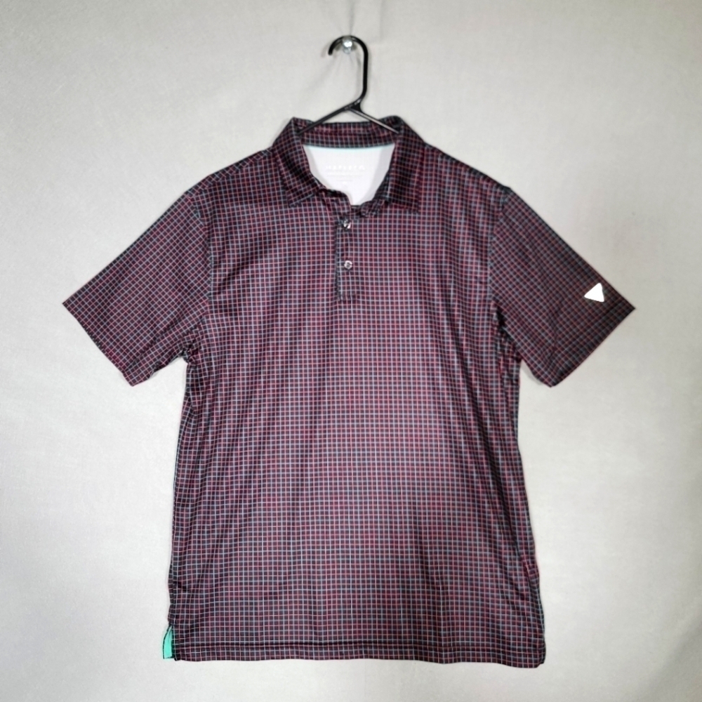 Maelreg Mens Performance Polo Short Sleeve All Over Print Size Medium